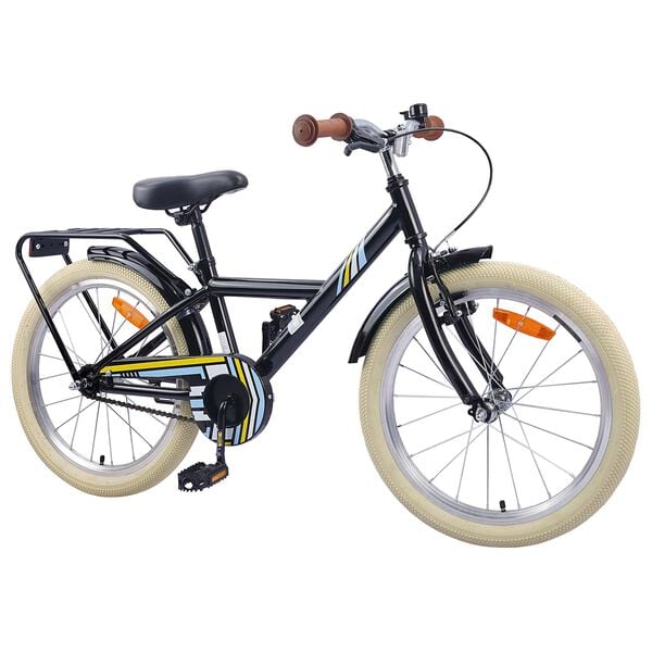 vidaXL Bicicleta Infantil 24 Polegadas para 8-12 anos Preto