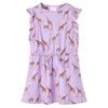vidaXL Vestido para crian&ccedil;a mangas com folhos e cord&atilde;o lil&aacute;s 104