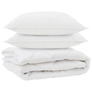 vidaXL Duvet para Todas as Esta&ccedil;&otilde;es 3 pcs Branco Microfibra