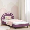 vidaXL Estrutura de Cama Infantil com Cabeceira Roxo 90 x 190 cm