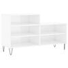 vidaXL Sapateira 102x36x60 cm derivados de madeira branco brilhante