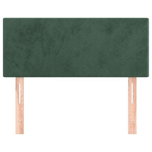 vidaXL Cabeceira de cama veludo 80x5x78/88 cm verde-escuro