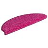 vidaXL Tapetes de escada 15 pe&ccedil;as 65x21x4 cm rosa semicircular grande