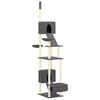 vidaXL &Aacute;rvore gatos altura ajust&aacute;vel ch&atilde;o-teto 277-303 cm cinza-escuro