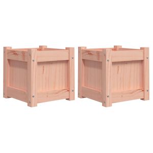 vidaXL Vasos/floreiras de jardim 2 pcs madeira de douglas maci&ccedil;a