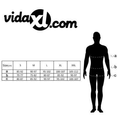 vidaXL Fato de mergulho curto para homem S 165 - 170 cm 2,5 mm