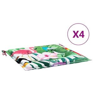 vidaXL Almofad&otilde;es p/ cadeira 4pcs 40x40x4 cm tecido multicor