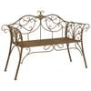 vidaXL Banco de jardim 2-N&uacute;mero de lugares 130 x 47 x 90 cm A&ccedil;o