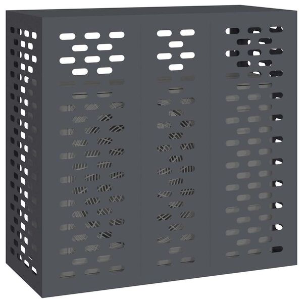 vidaXL Capa de Ar Condicionado Antracite 110 x 50 x 105 cm A&ccedil;o