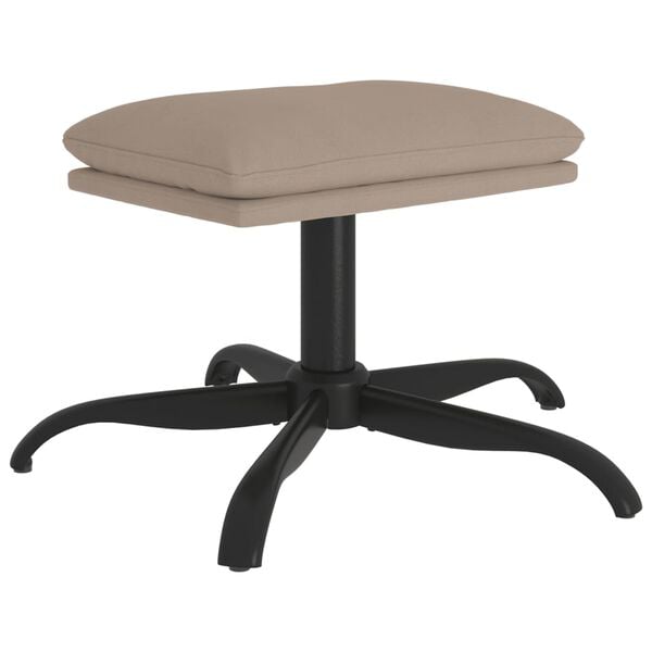 vidaXL Apoio de p&eacute;s tecido de microfibra 60x60x36 cm cinza-claro