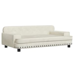 vidaXL Cama para c&atilde;es 90x53x30 cm veludo cor creme