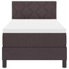 vidaXL Cama box spring com colchão Marrom Escuro 80 x 200 cm tecido