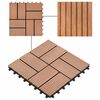 vidaXL Telha de Deck 11 pcs Castanho 30 x 30 cm WPC
