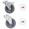 vidaXL 8 pcs Rodas girat&oacute;rias com furo roscado 75 mm