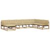 vidaXL Conjunto de Sof&aacute;s para Exterior 8 pcs Branco e Bege