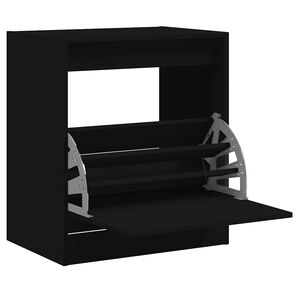 vidaXL Sapateira 60x42x69 cm derivados de madeira preto