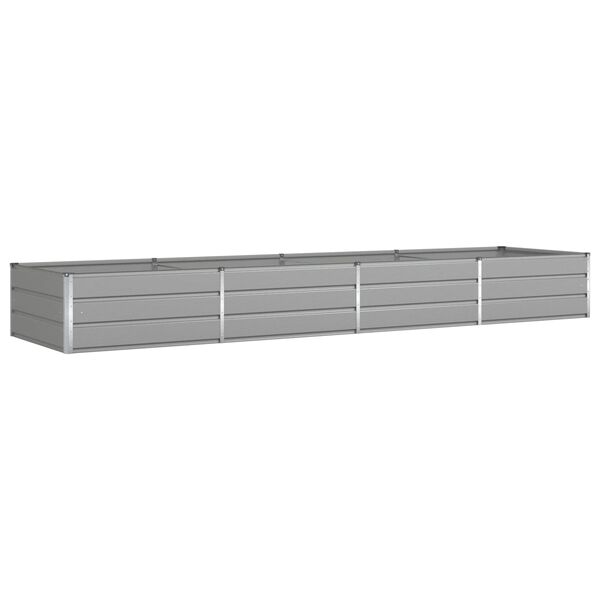 vidaXL Floreira Cinzento-claro 195 x 100 x 45 cm A&ccedil;o Galvanizado