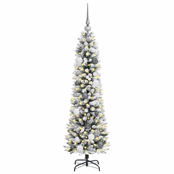 vidaXL Árvore de Natal Artificial Branco 150 cm PVC, Metal e Plástico