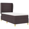 vidaXL Cama Box Springs com Colch&atilde;o Cinza Escuro 90x190 cm tecido