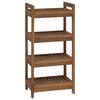 vidaXL Prateleira de Banheiro Natural 45 x 30 x 97 cm