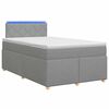 vidaXL Cama box spring com colch&atilde;o Cinzento-claro 120 x 200 cm Tecido