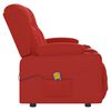 vidaXL Poltrona massagem 2 lug. recl. c/ suporte copo couro art. tinto
