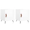 vidaXL Mesa cabeceira 2pcs 40x40x50cm deriv. madeira branco brilhante