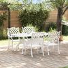 vidaXL Conjunto de Jantar para Jardim 5 pcs Branco Alum&iacute;nio
