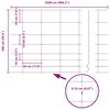 vidaXL Cerca de campo Prateado 25 x 1 m Aço galvanizado