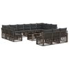 vidaXL Conjunto de Sof&aacute; de Jardim 14 unid. Cinza e Cinza Escuro