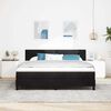 vidaXL Cama Box Spring LED com colch&atilde;o Preto 180 x 200 cm Veludo