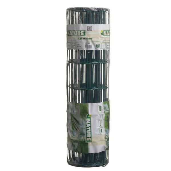 Nature Rede arame retangular 0,6x10 m a&ccedil;o revestido a pl&aacute;stico verde