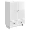 vidaXL Buffet Branco Alto Brilho 66 x 34,5 x 95 cm