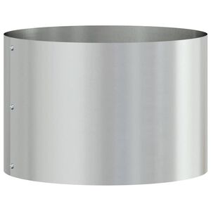vidaXL Anel de Vaso Prateado 30 x 30 x 20 cm A&ccedil;o Galvanizado