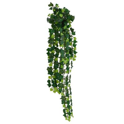 vidaXL Plantas suspensas artificiais 12 pcs 339 folhas 90 cm verde