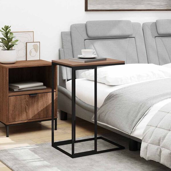 vidaXL Mesa de centro 40x30x59 cm derivados de madeira preto