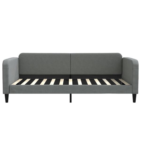 vidaXL Sof&aacute;-cama 100x200 cm tecido cinzento-escuro