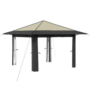 vidaXL Gazebo sem Lado Creme e Antracite