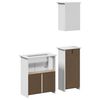 vidaXL 3 pcs conjunto de m&oacute;veis para WC BODO pinho maci&ccedil;o branco