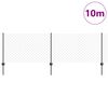 vidaXL Cerca com Poste Cinzeto 0,8 x 10 m A&ccedil;o e PVC