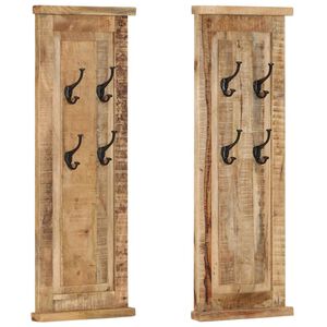 vidaXL Bengaleiros 2 pcs madeira de mangueira maci&ccedil;a 38x100 cm