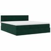 vidaXL Estrutura de cama otomana com colch&atilde;o 160x200 cm verde escuro