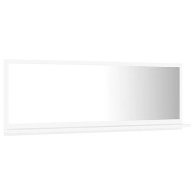 vidaXL Espelho de casa de banho 100x10,5x37 cm contraplacado branco