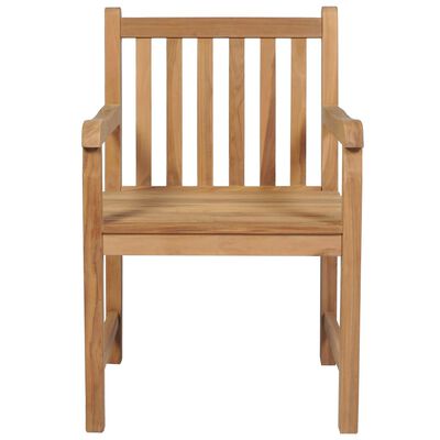 vidaXL Cadeiras de exterior 6 pcs madeira de teca maciça