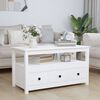 vidaXL Mesa de centro 102x49x55 cm pinho maci&ccedil;o branco