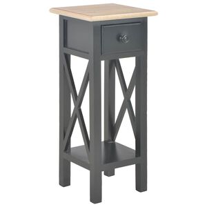 vidaXL Mesa lateral 27x27x65,5 cm madeira preto