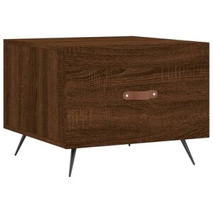 vidaXL Mesa de centro 50x50x40 cm derivados madeira carvalho castanho