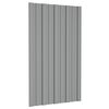 vidaXL Painel de telhado 12 pcs Cinzento 80 x 45 cm A&ccedil;o galvanizado