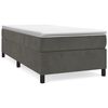 vidaXL Cama com molas/colch&atilde;o 80x200 cm veludo cinza-escuro