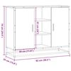 vidaXL Aparador 92x35x76 cm derivados de madeira cinzento sonoma